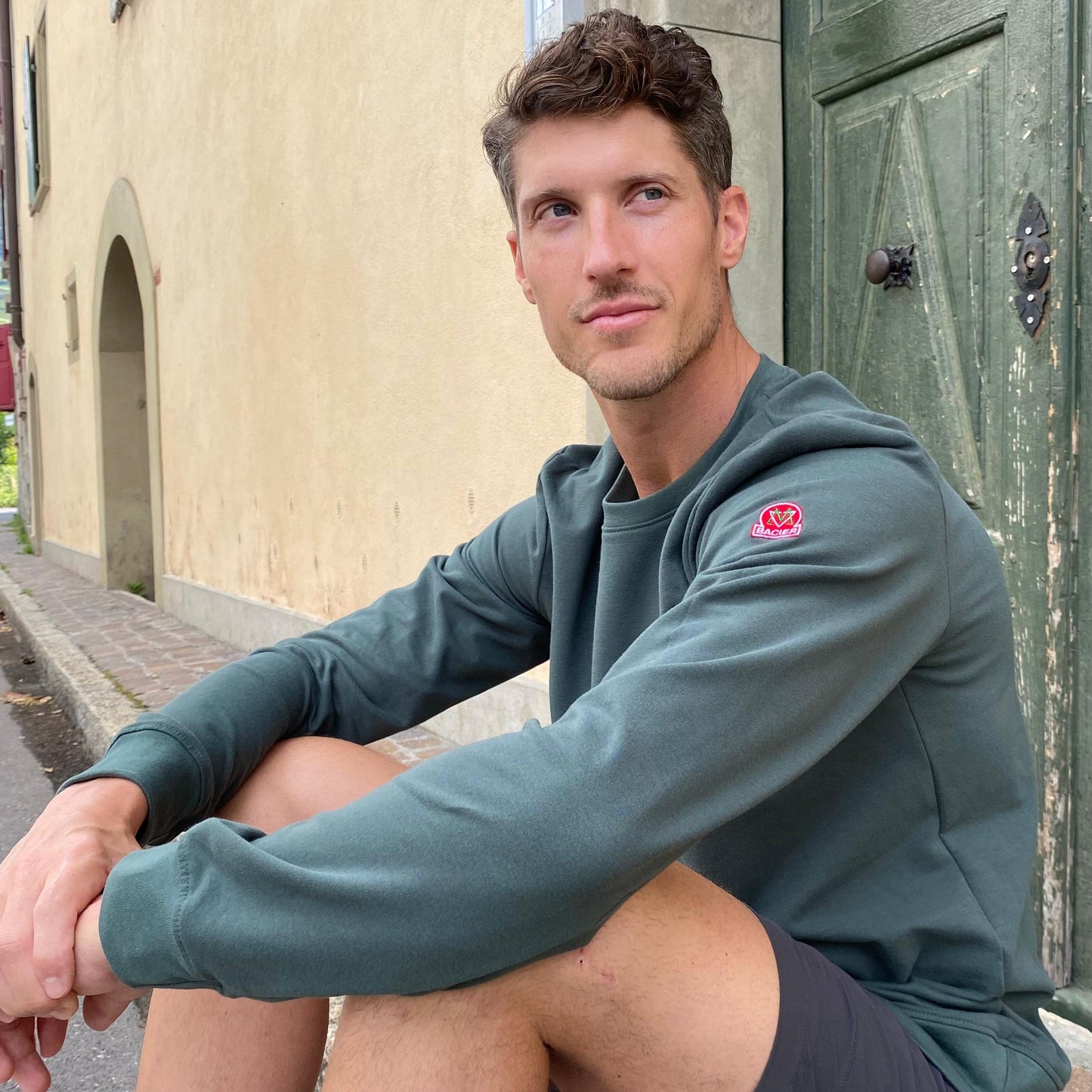 Sweat Vert sapin - Swissmade - coton bio