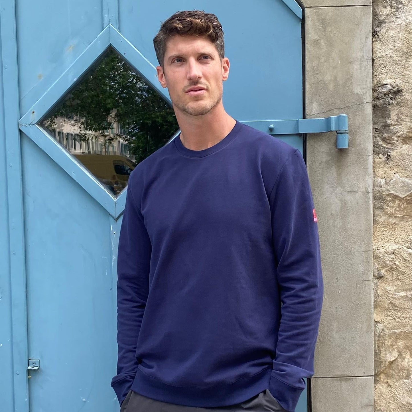 Sweat bleu - Swissmade - coton bio