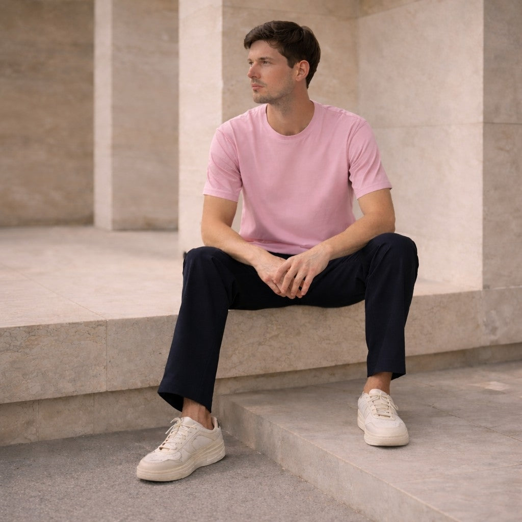 T-shirt Bio Rose - Swiss Made blanc