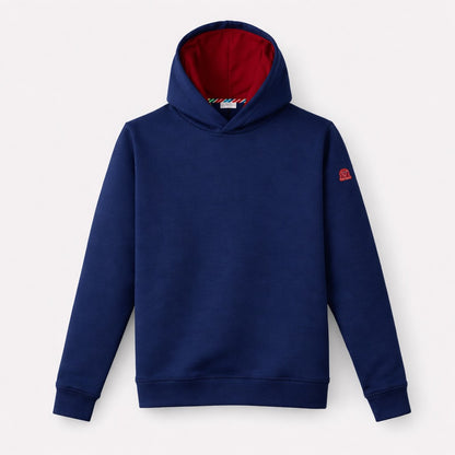 Hoodie Bleu Indigo - Swiss Made - Cerise