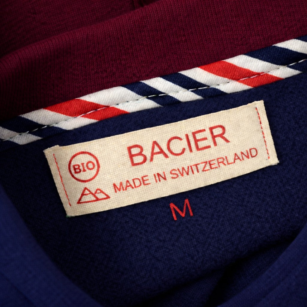 Hoodie Bleu Indigo - Swiss Made - Cerise
