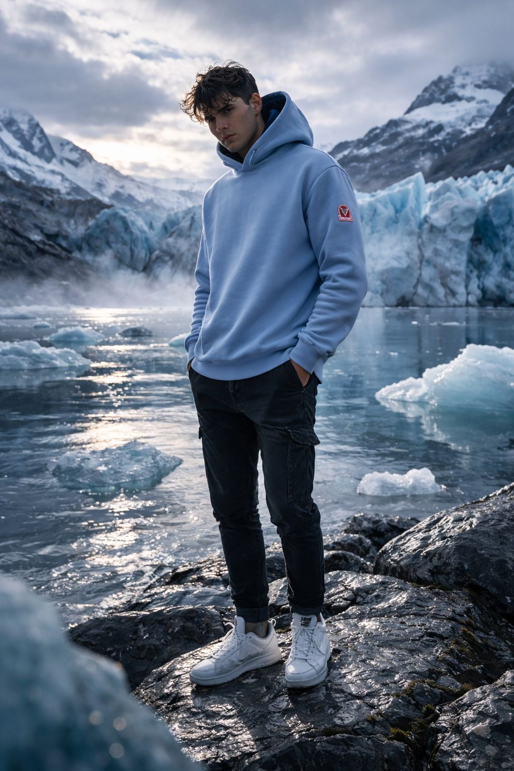 TERMINÉ - 21 Mars 2026 - INTERNATIONAL GLACIER DAY - Hoodie Glacier - Alpine Blue