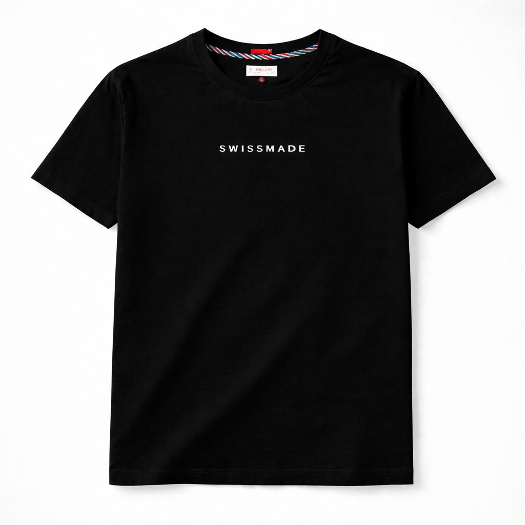 T-shirt Bio Noir - Swiss Made blanc