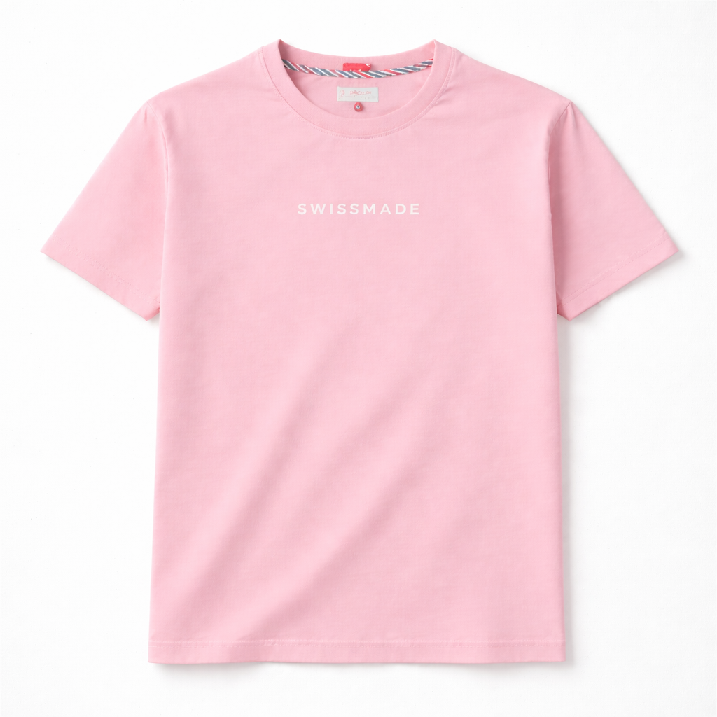 T-shirt Bio Rose - Swiss Made blanc